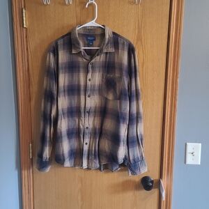 Arizona Jean Company Beige Plaid Shirt
